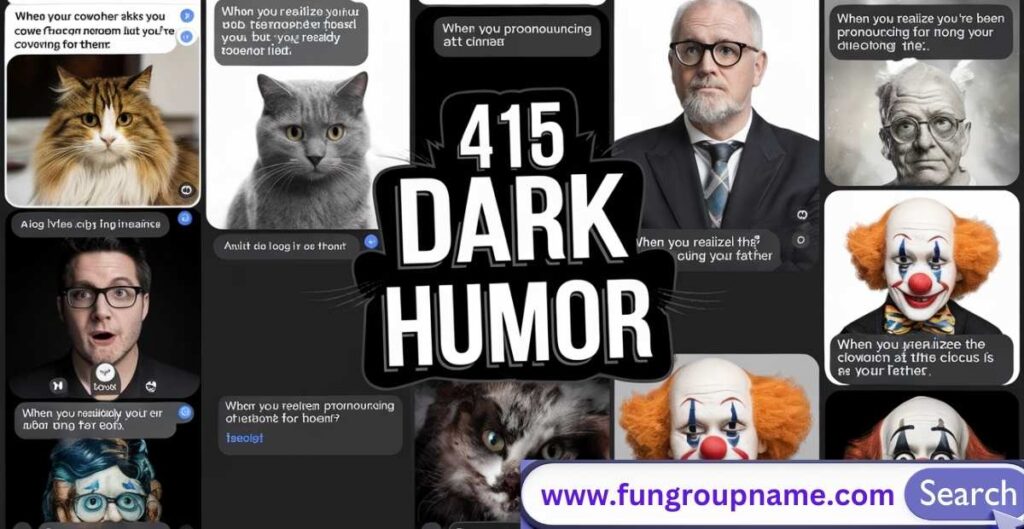 Stylish dark chat names featuring modern slang and edgy group conversation titles against shadowy background