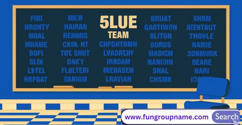 Basic blue team names for work, sports, school competitions, and team-building events