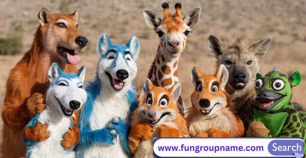 "Funny animal team names for groups – creative and goofy team name ideas inspired by animals like sloths, llamas, and ducks"