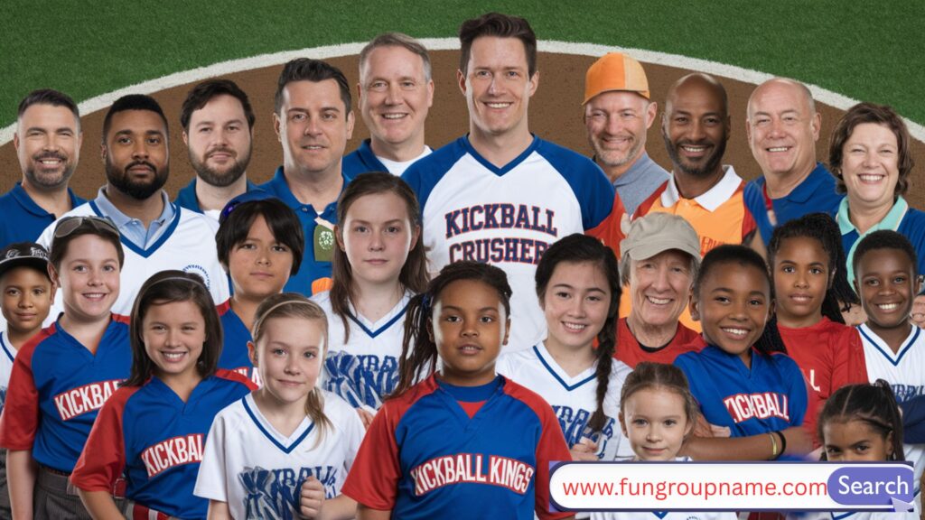 Funny kickball team names list with clever and hilarious name ideas for players and groups


