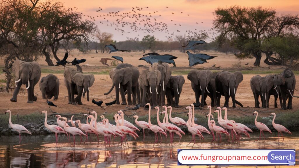 Group names of animals starting with J to L – from a journey of giraffes to a lounge of lizards


