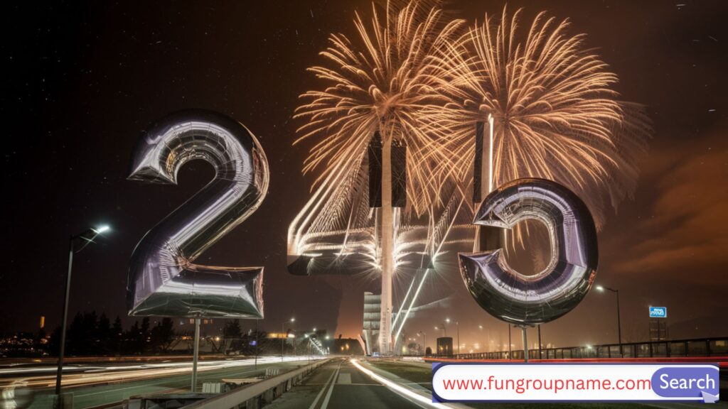 Fun and festive New Year’s Eve-themed team names for parties, games, and group celebrations with fireworks and countdown vibes.

