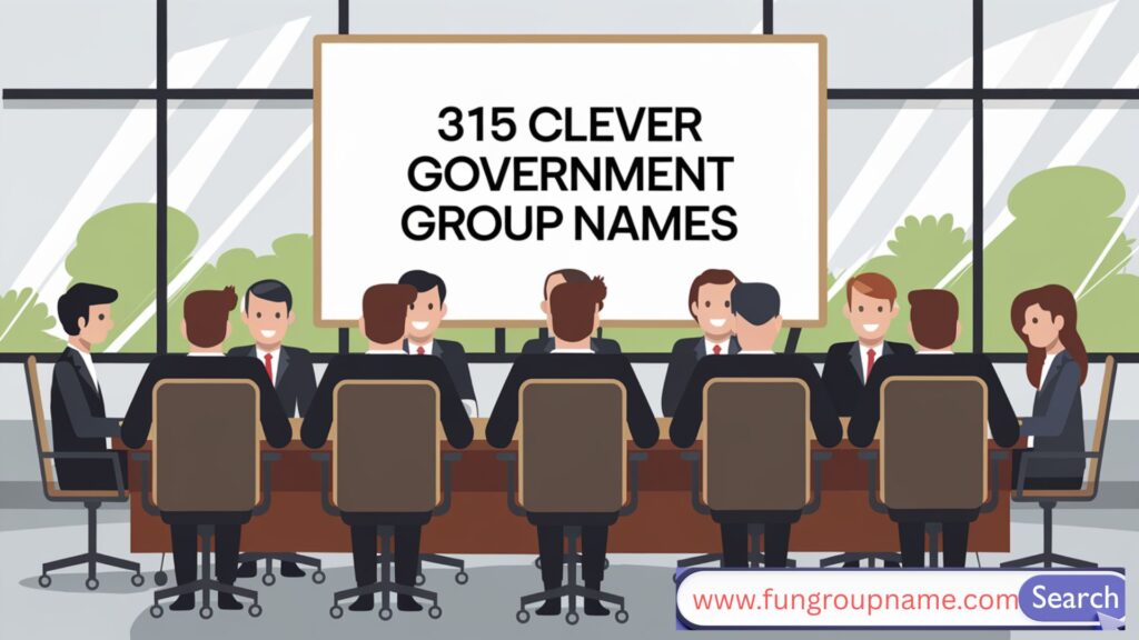 Creative and clever government group names list with ideas for agencies, councils, and political teams.
