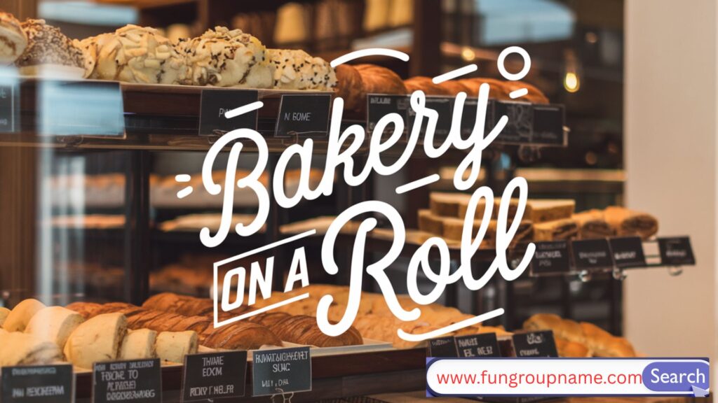 Assortment of artisan bakery items like cupcakes, croissants, and breads displayed on a rustic wooden table—ideal visual for bakery name inspiration.