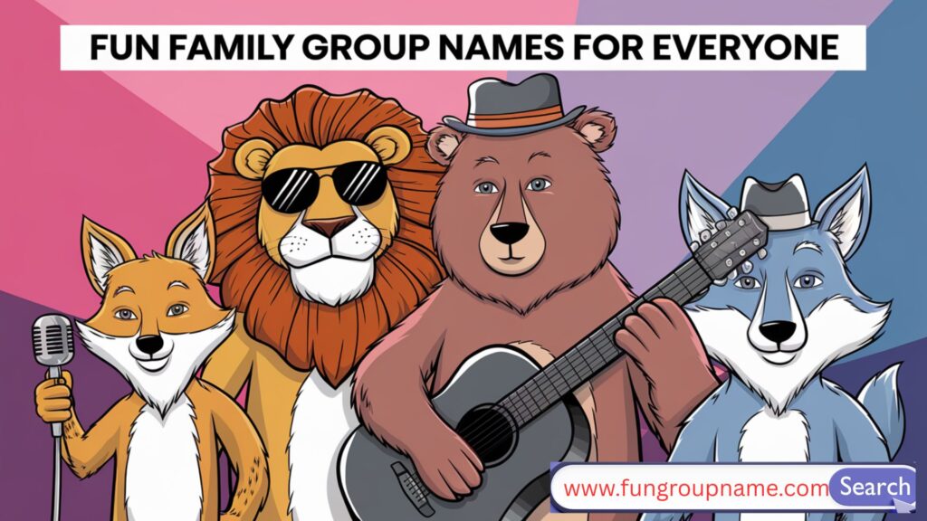 Happy multigenerational family laughing together while using a smartphone for their family group chat – perfect for inspiring creative and fun family group name ideas.