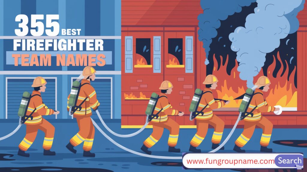 Creative and powerful firefighter team names for brave fire crews, rescue squads, and emergency response teams.
