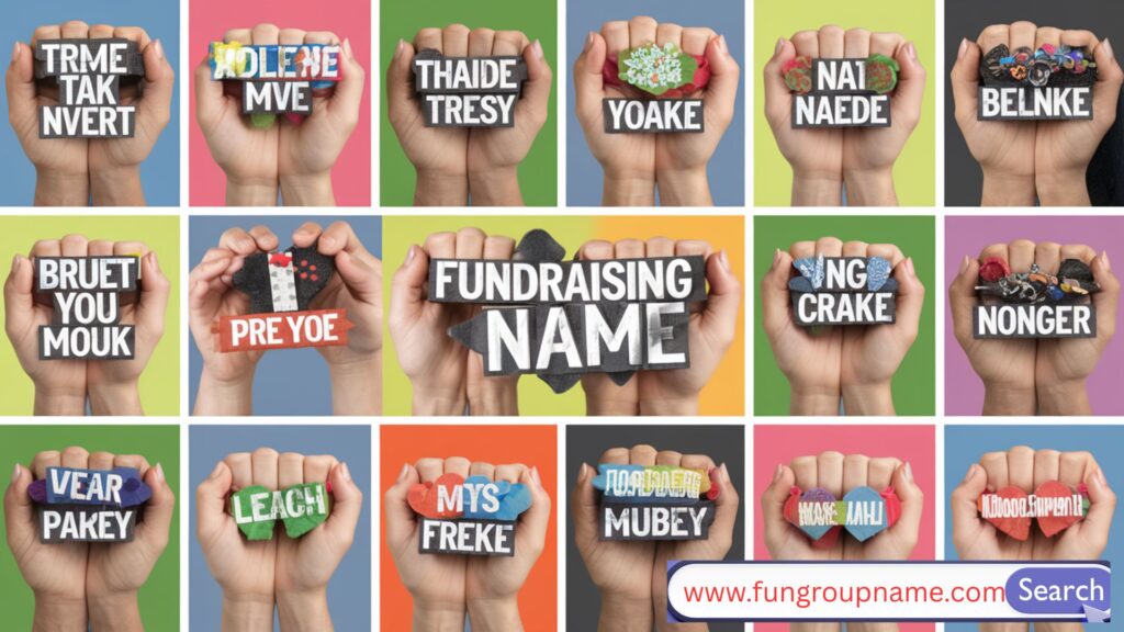 Cute and creative animal-themed fundraising team concept featuring illustrated paw prints, wild animals, and charity icons


