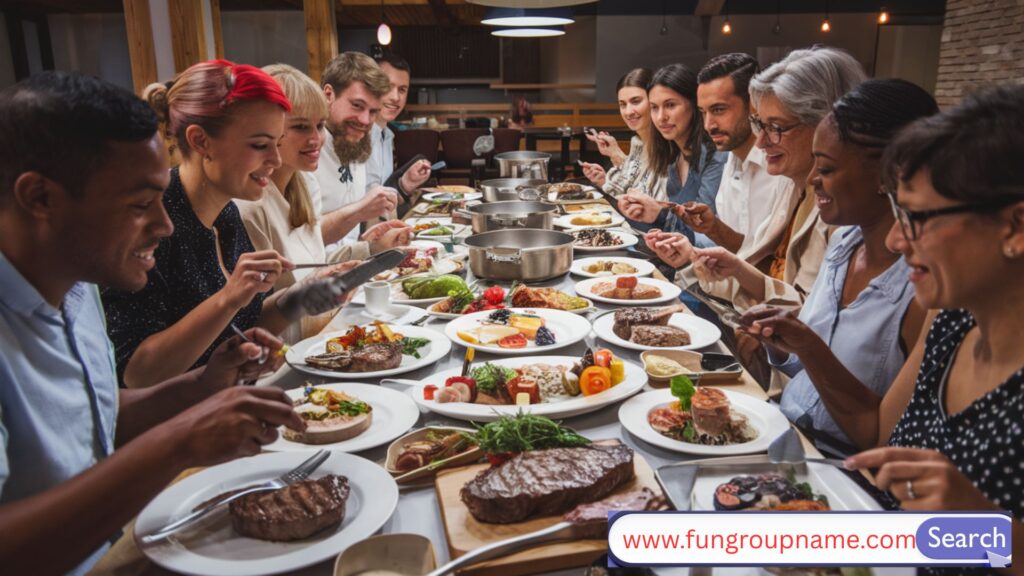Creative cuisine-specific foodie group names with global flavors, perfect for food lovers and cooking teams


