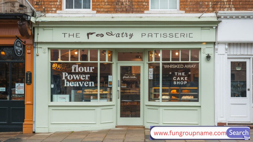 Elegant French bakery storefront with vintage sign, fresh baguettes, and charming Parisian ambiance

