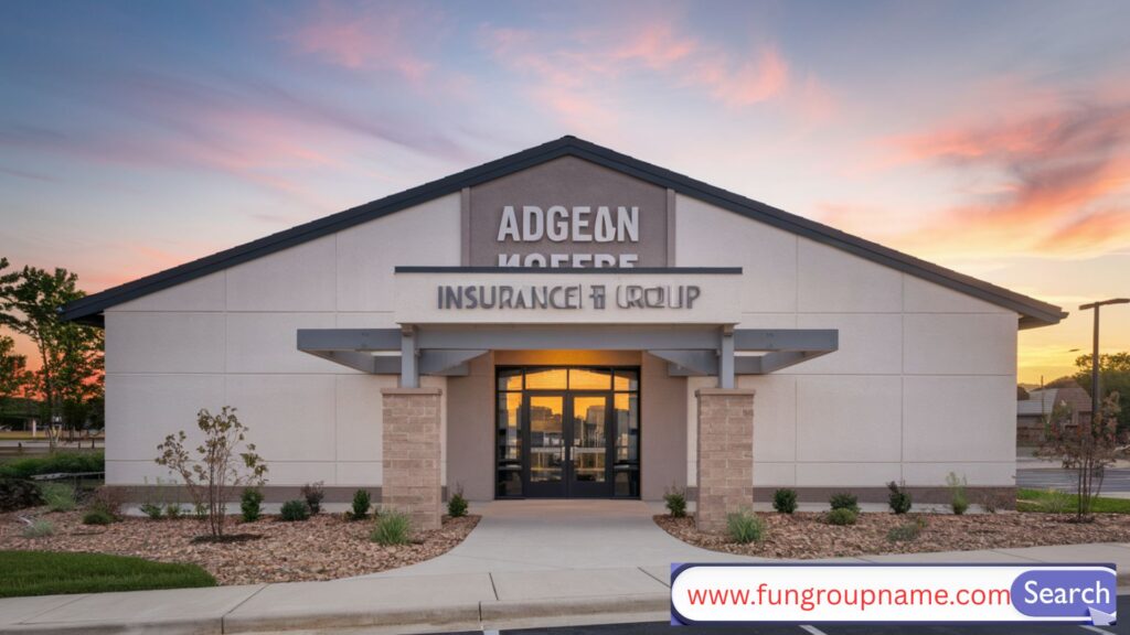 Professional and trustworthy insurance group names concept with confident business team and secure branding imagery

