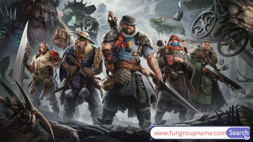 Epic warfare and strategy gaming clan concept art with futuristic soldiers and tactical battle map background