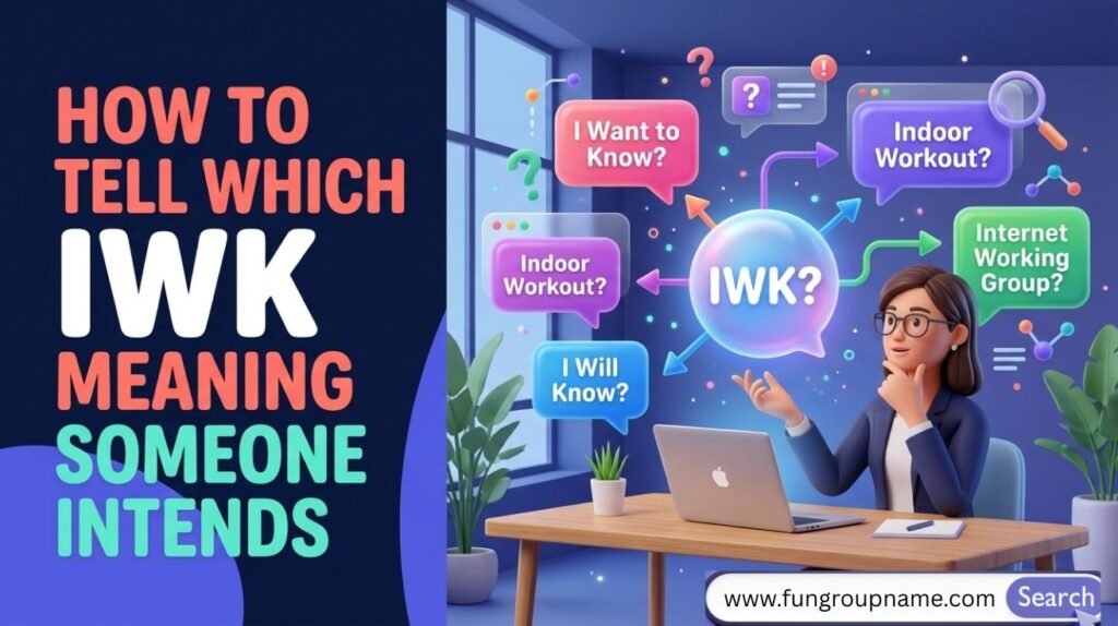 Chat screenshot showing how to tell which IWK meaning someone intends by reading the message before it