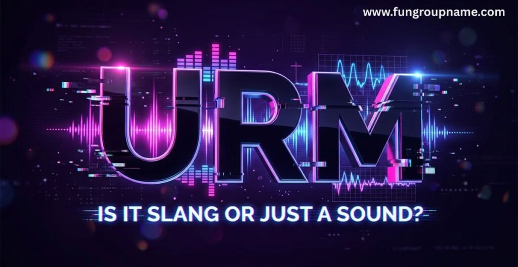 Phone chat bubble showing the typed hesitation sound “urm...” in a text conversation